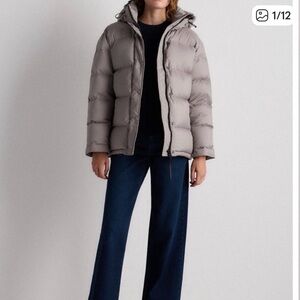 Quince Responsible Down Puffer Jacket Stone Taupe Small